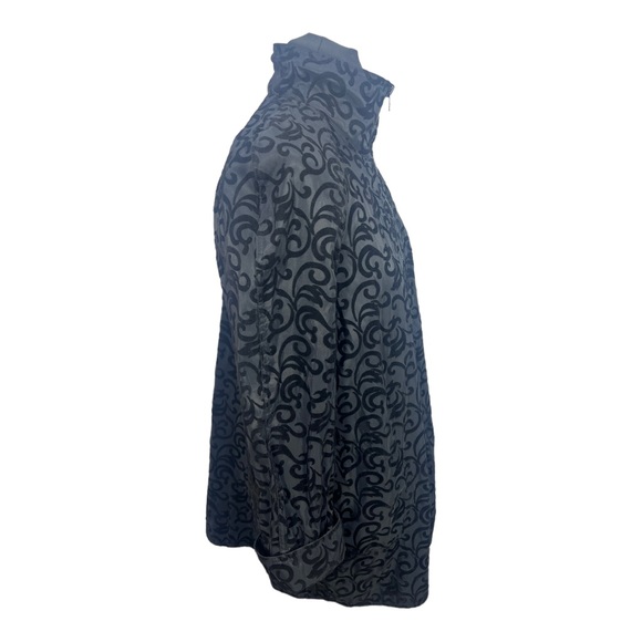 VTG 90’s Black/Brocade SACKABLES Reversible lightweight jacket Rainjacket Sz Md. - Picture 7 of 14